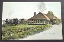 Cornwall & Lebanon Railroad Trains at Station - Cornwall, Lebanon Co., PA - 1909 picture