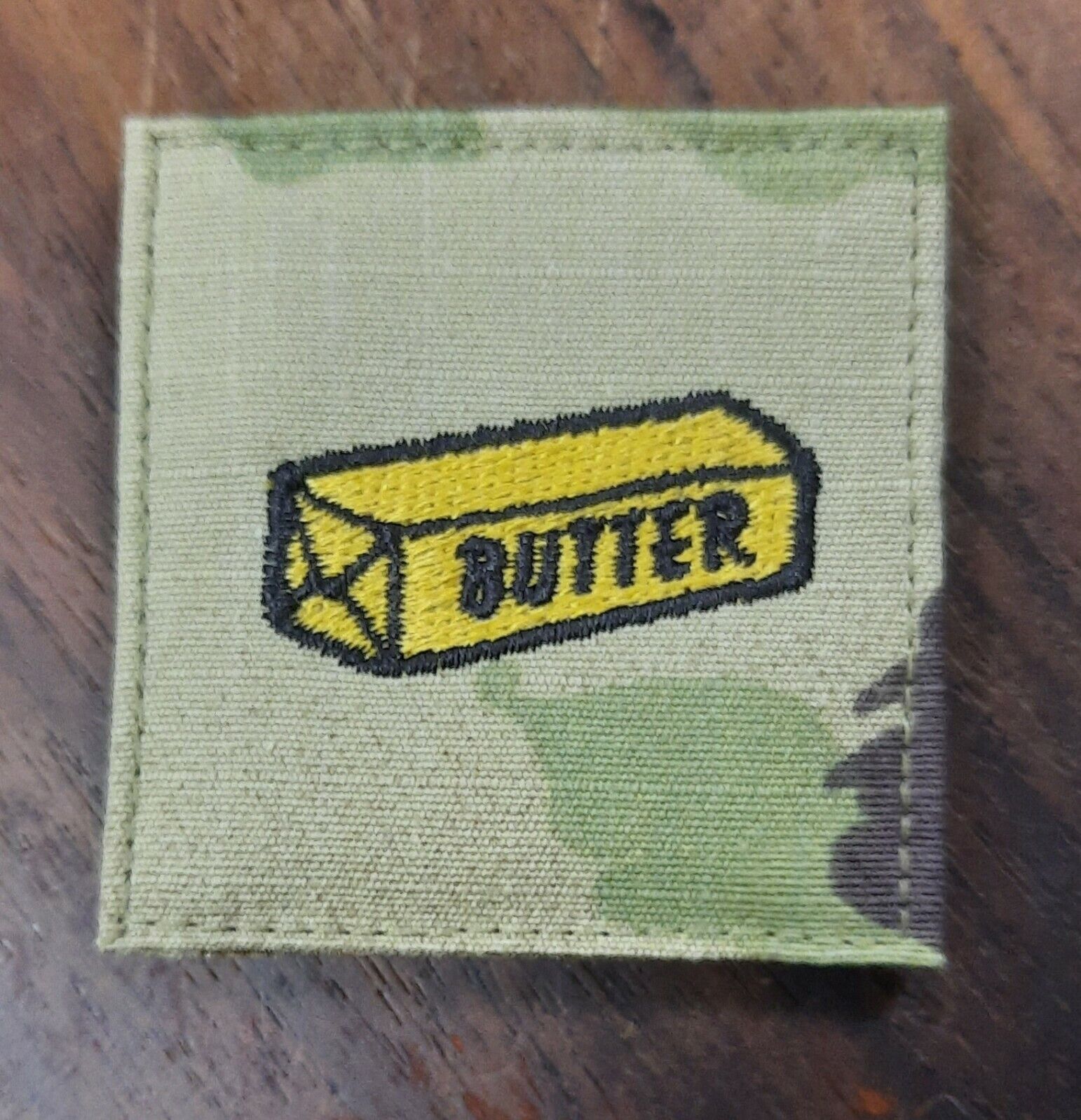 US Army OCP Rank 2nd LT Butter Bar Joke Morale Patch w Hook Uniform Made USA