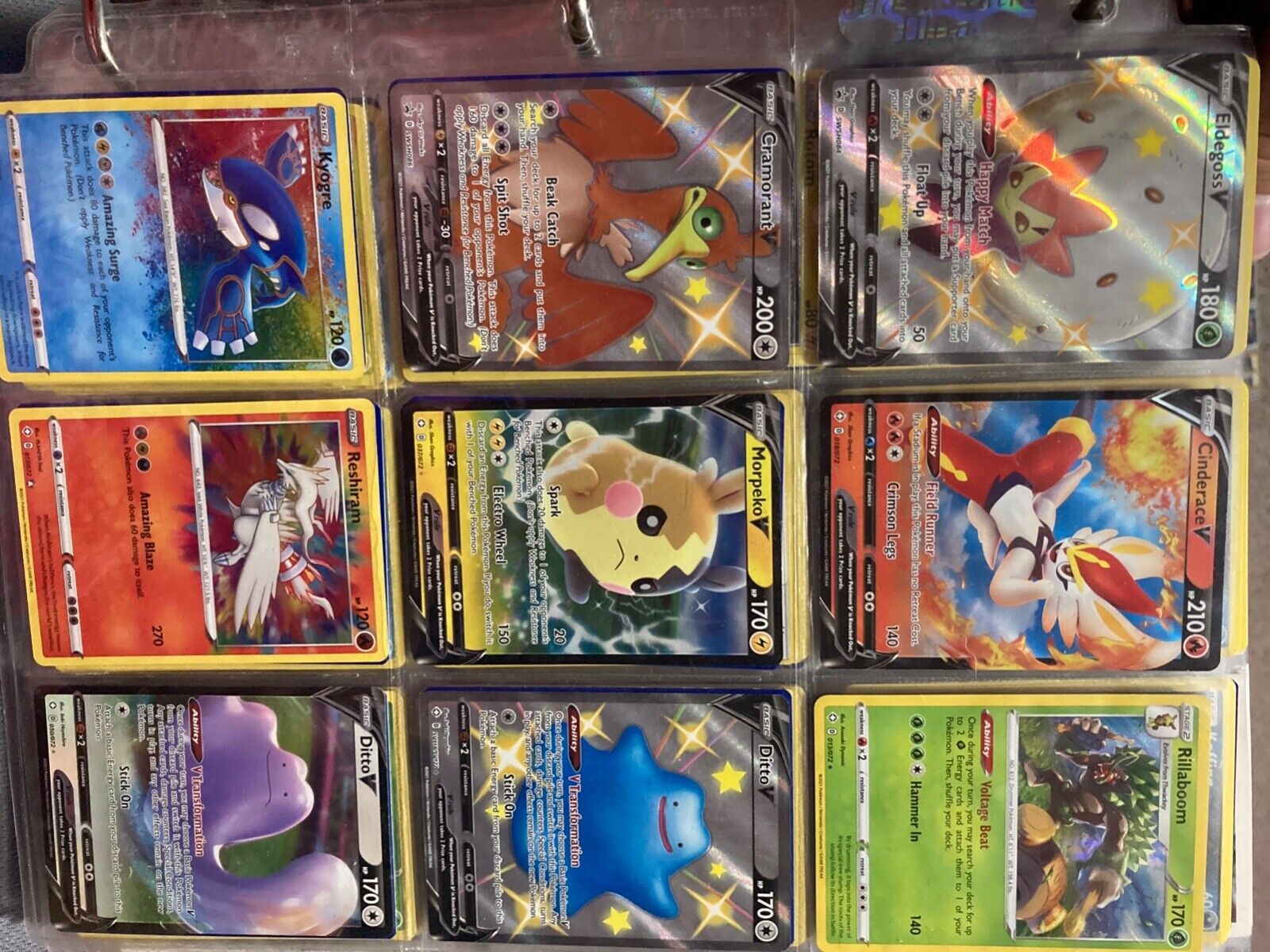 Pokémon Cards; 6 V cards, 2 amazing rare cards, and 4 holographic cards