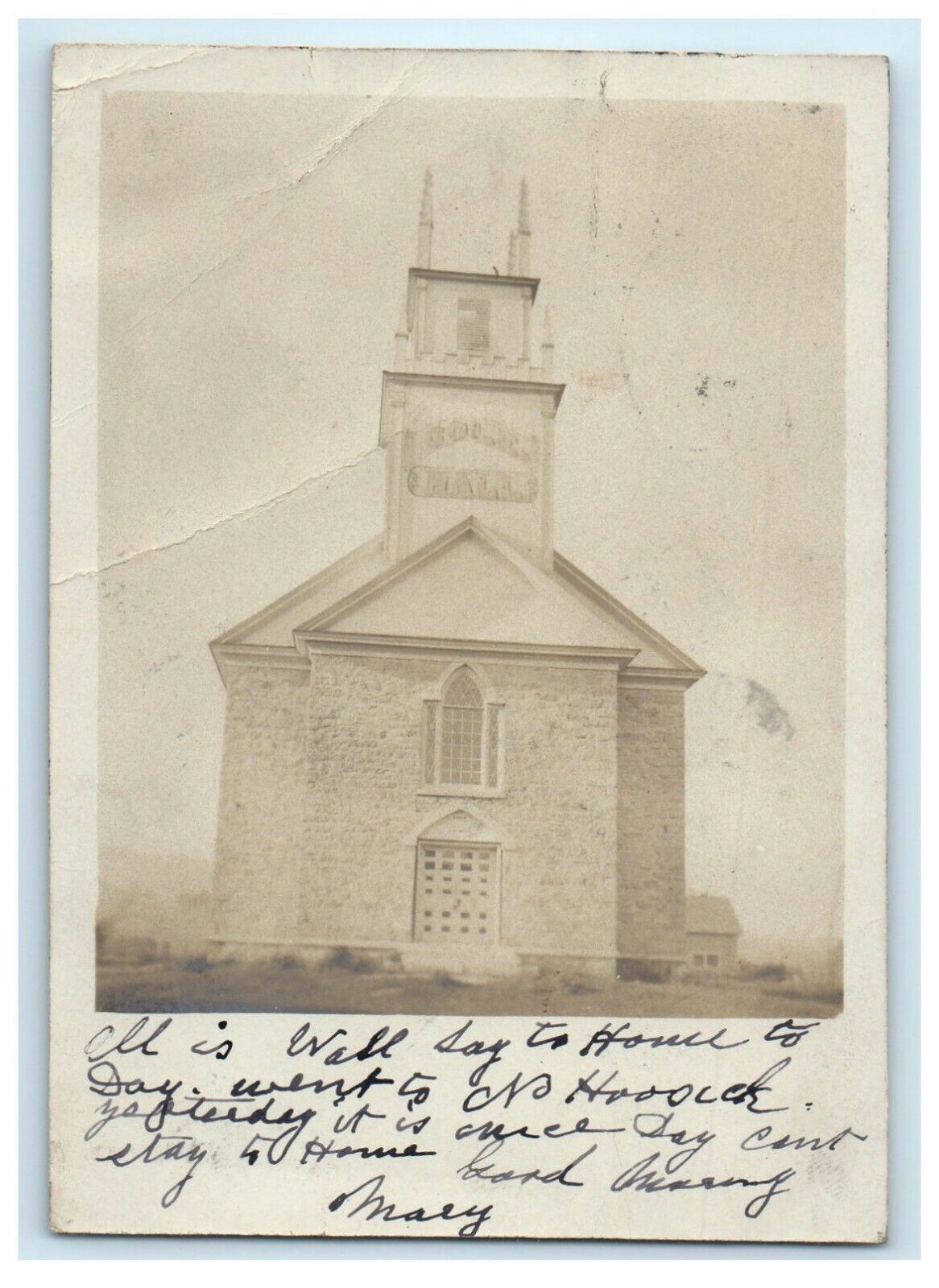 1950 Cole Hall South Shaftsbury Vermont VT RPPC Photo Vintage Postcard