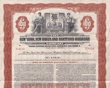 1949 New York, New Haven & Hartford Railroad- 4 1/2% Mortgage Bond for $100 picture