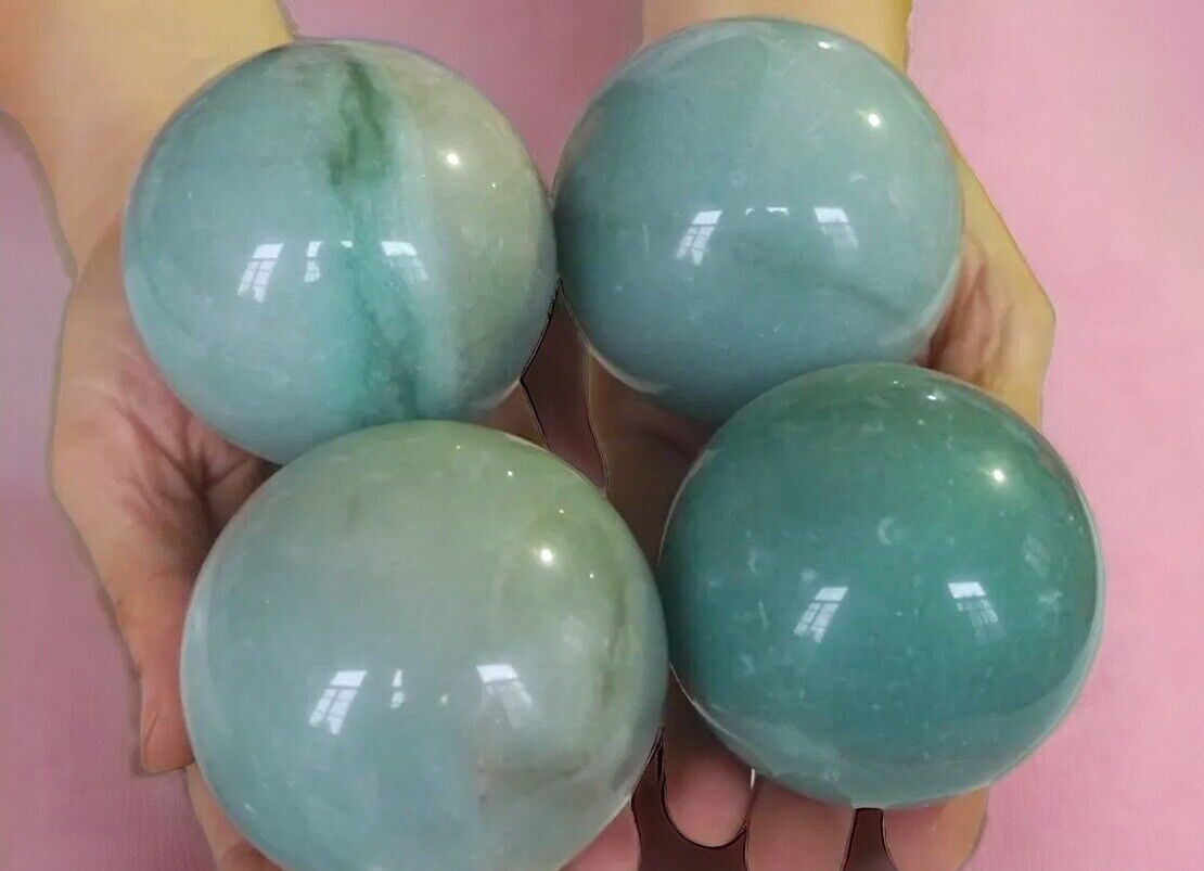 Gorgeous Green Aventurine - 1 Sphere Healing, Luck, Abundance With Stand LARGE