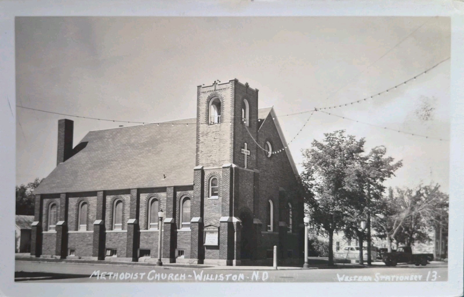 Williston, ND. Methodist Church Photo Postcard RPPC Williston, ND. Methodist Church Photo Postcard RPPC