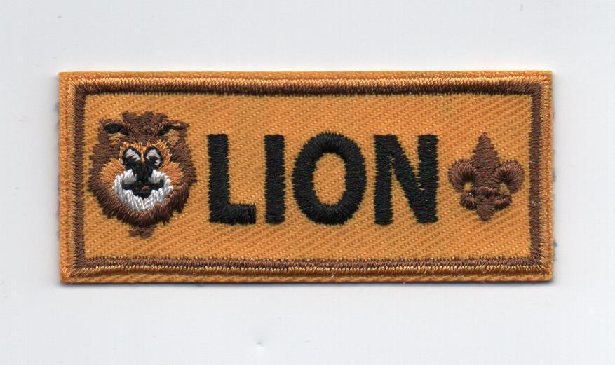 Lion Cub Rank Strip Patch (New) w/ \