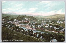 Montpelier, Vermont Birdseye View Postcard - Hugh C. Leighton Co. picture