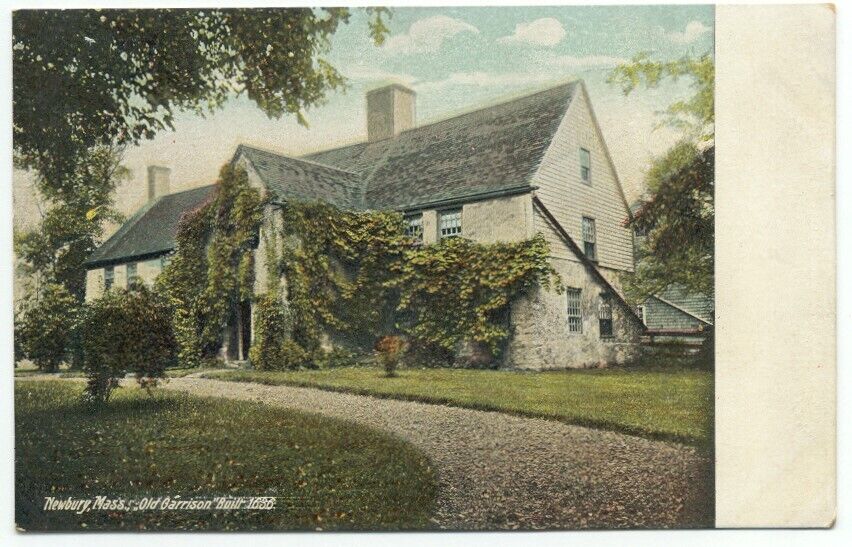 Newbury MA Old Garrison House Postcard Massachusetts