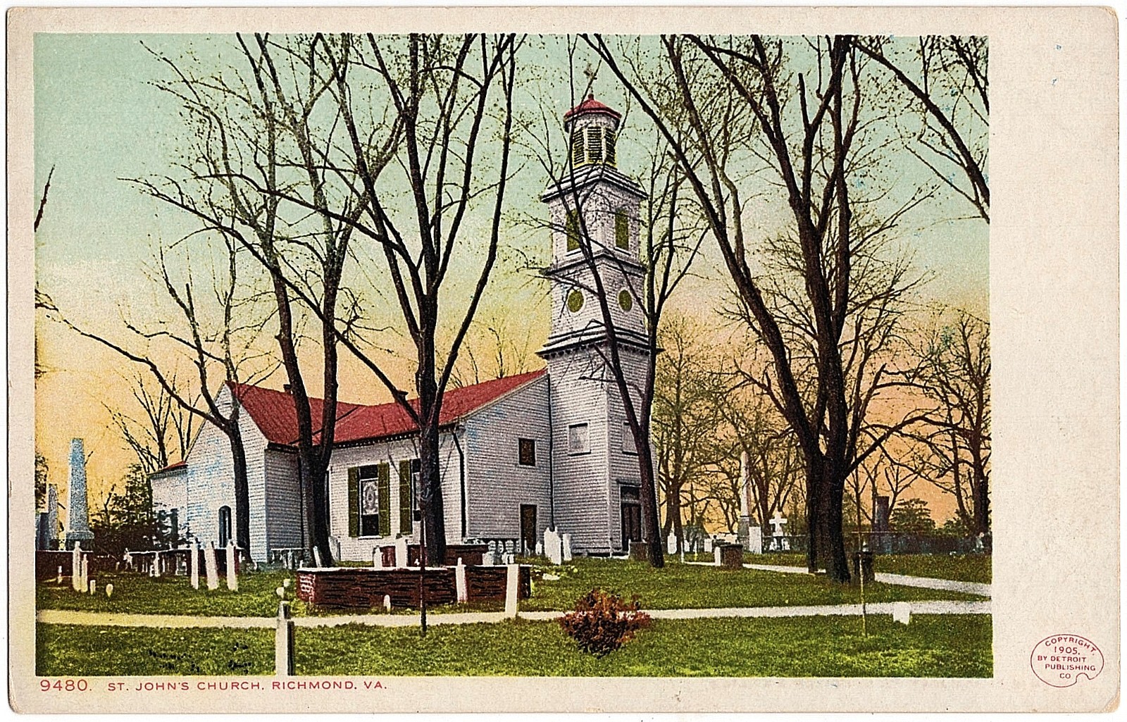 1907-1915 Richmond VA Postcard St. Saint John's Church DB Detroit Publishing 1907-1915 Richmond VA Postcard St. Saint John's Church DB Detroit Publishing