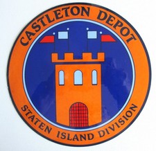 Vintage New York City Bus Sticker Castleton Depot Staten Island NYC picture