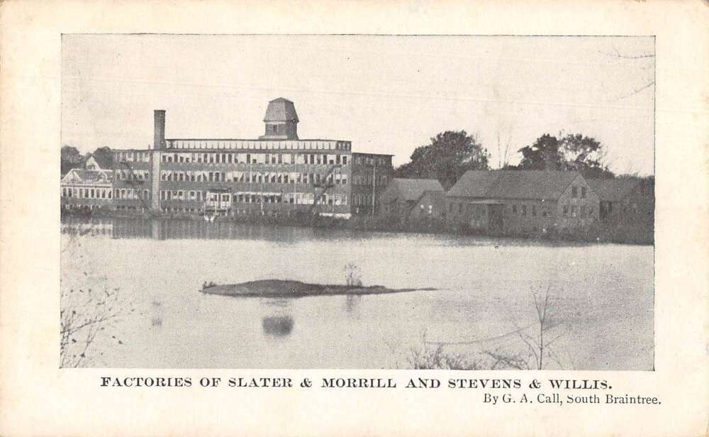 South Braintree Massachusetts Slater and Morrill Factories Postcard AA28369