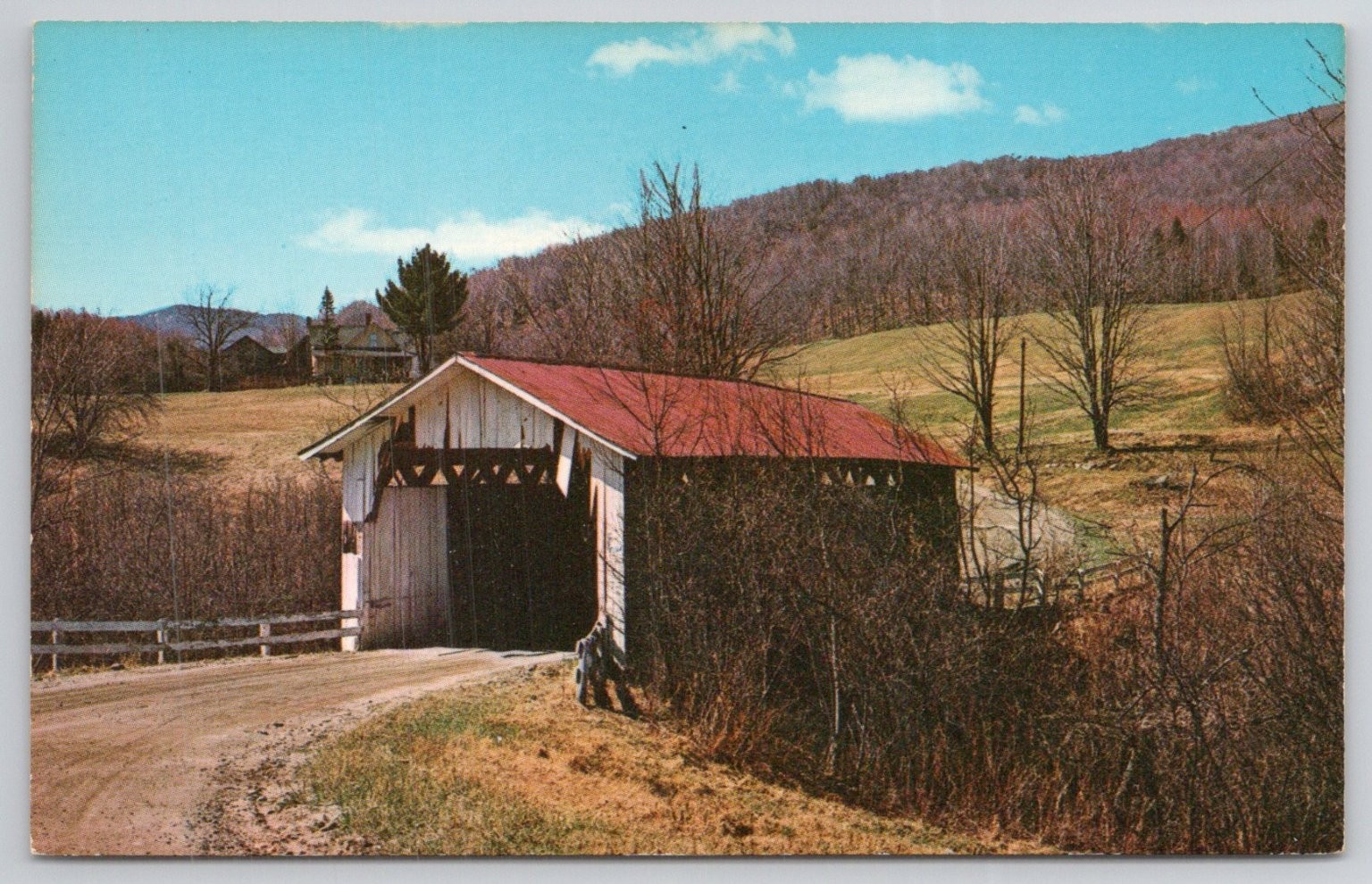 Hectorville Covered Bridge Vermont VT Postcard Green Mountain Color Hectorville Covered Bridge Vermont VT Postcard Green Mountain Color