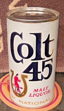 1968 COLT 45 STRAIGHT STEEL BEER CAN BANK NATIONAL  BALTIMORE DETROIT PHOENIX picture