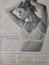 1961 Womens Warner's Tomorrow Bra Adapts itself to each side of you Vintage ad picture