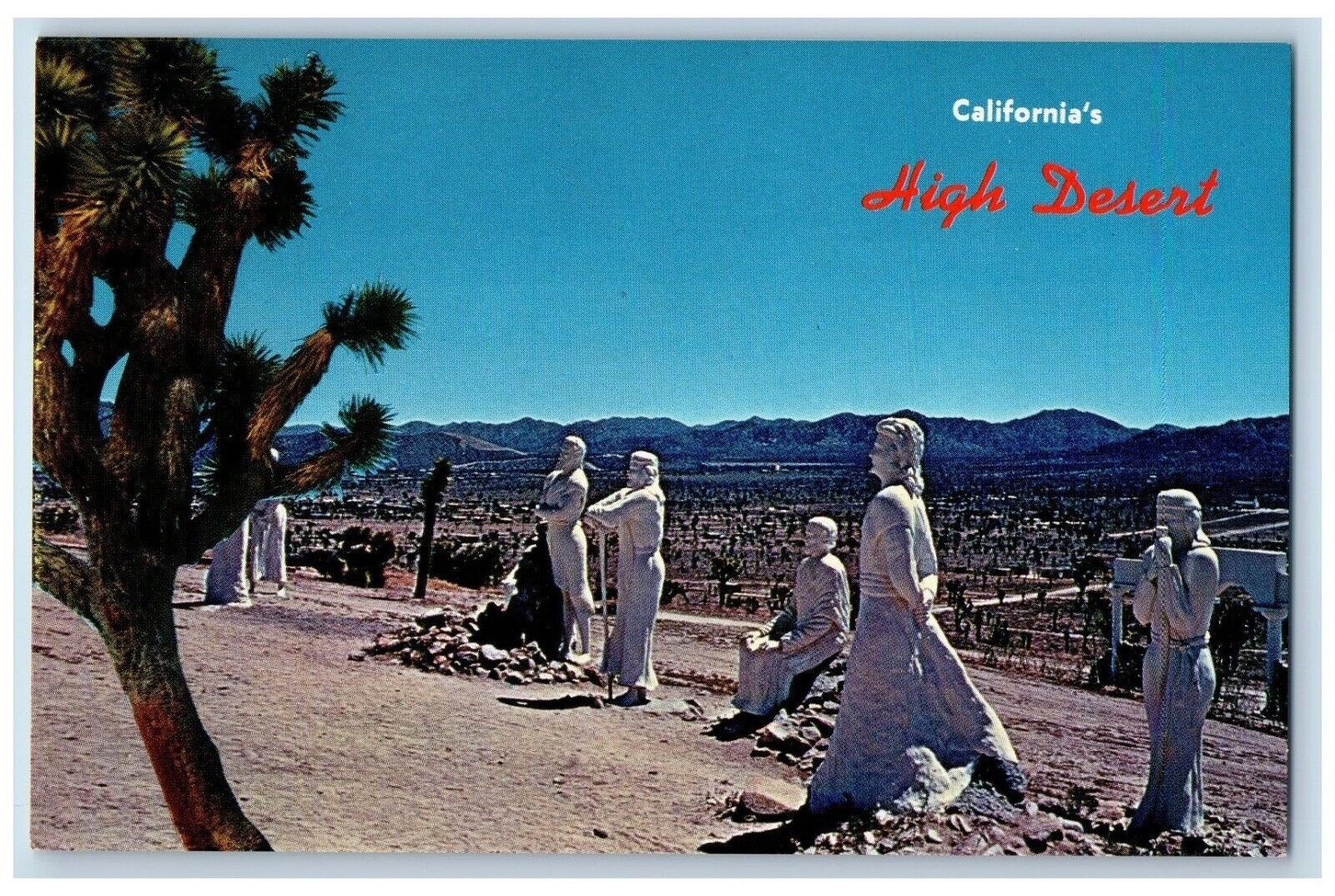 Yucca Valley California Postcard Picturesque High Desert Gate Pioneertown c1960