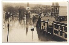 VT MONTPELIER RPPC 1927 FLOOD LOOKING NORTH LIBRARY CHURCH POSTCARD picture