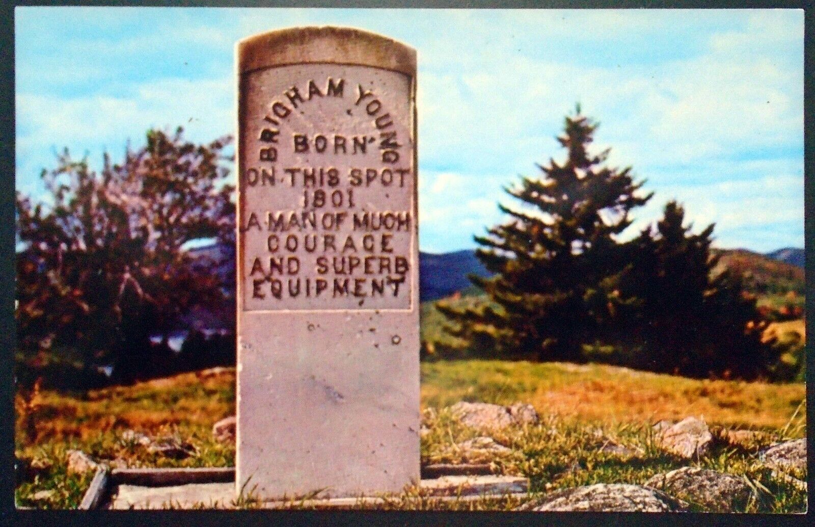1950s Brigham Young’s Birthplace Marker, Whitingham, Vermont 