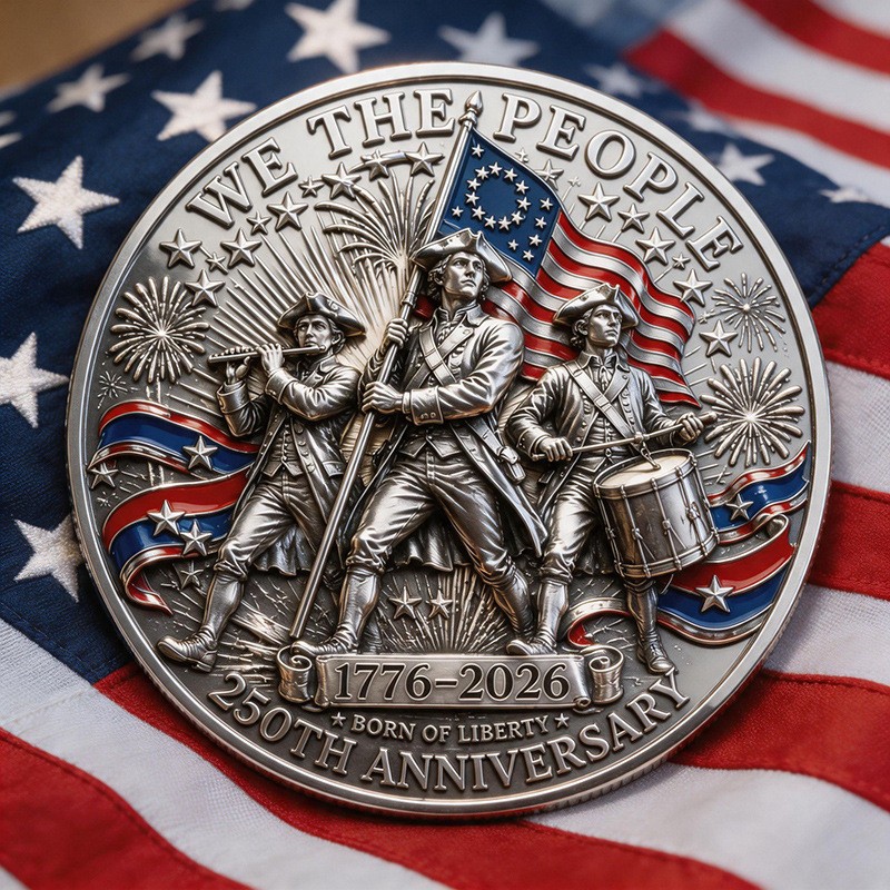1776-2026 USA 250th Anniversary We The People Commemorative Challenge Coin Gift 1776-2026 USA 250th Anniversary We The People Commemorative Challenge Coin Gift