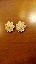 WWII US Lt. Colonel Oak Leaf Rank Insignia Pin back Matched pair. picture
