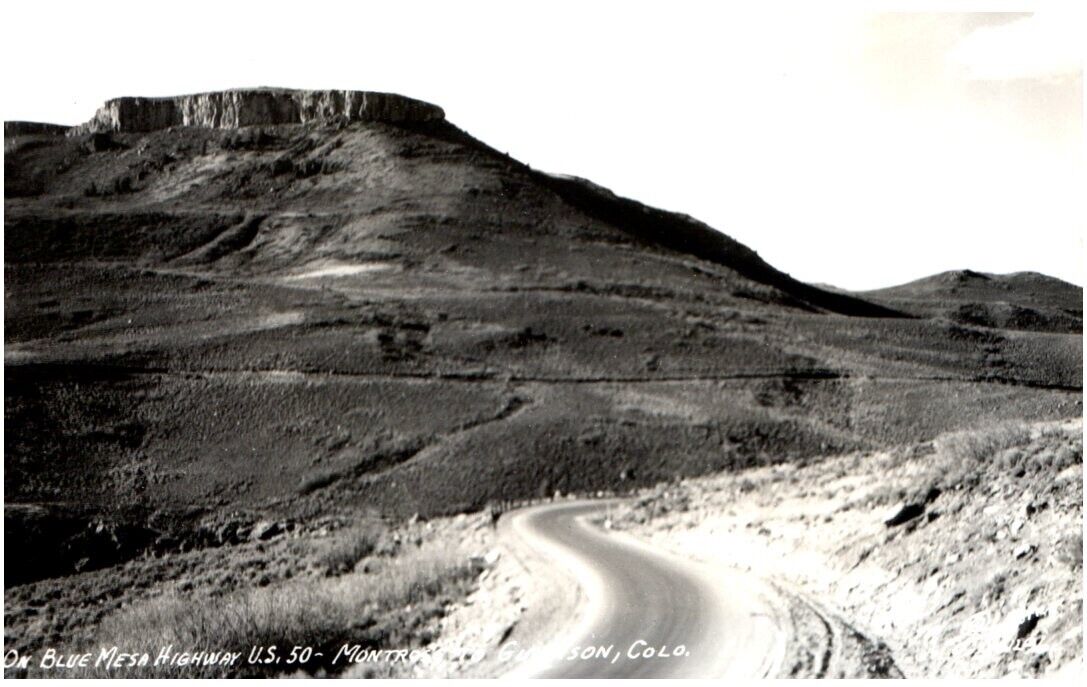 RPPC Gunnison, CO Postcard - On Blue Mesa Highway - Sanborn