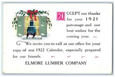 c1921 Christmas Elmore Lumber Company Elmore Minnesota Vintage Antique Postcard picture