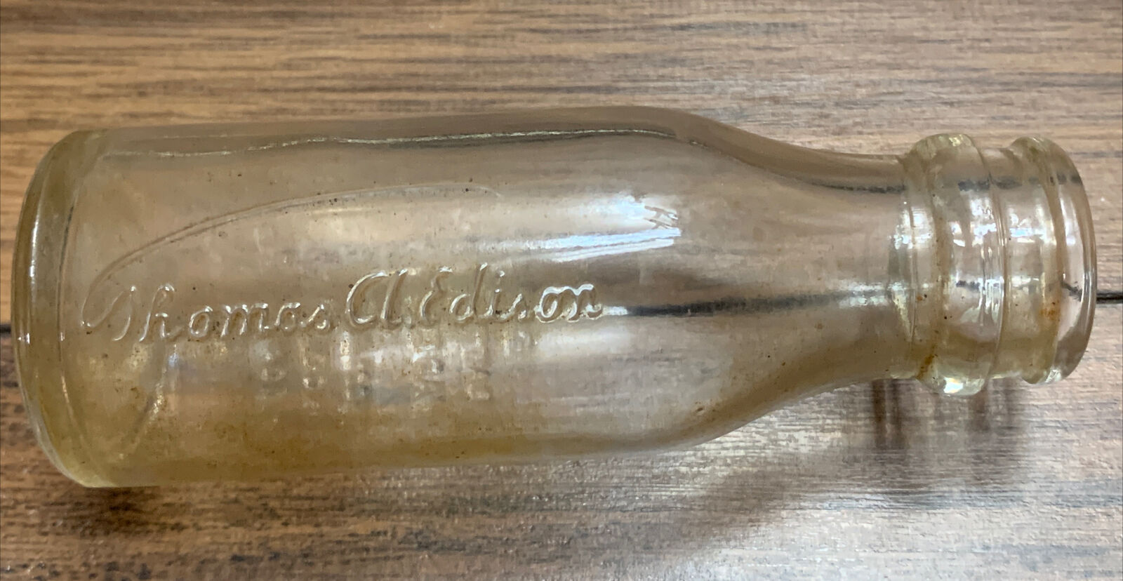 Old Thomas Edison Bottle Battery Oil Glass Bloomfield New Jersey