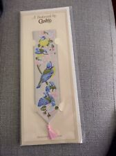 Cash's Blue Tits Silk Woven Bookmark + Card & Envelope - Unopened picture