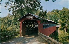 Postcard of Old Covered Chiselville Bridge second highest bridge V- Old Photo picture