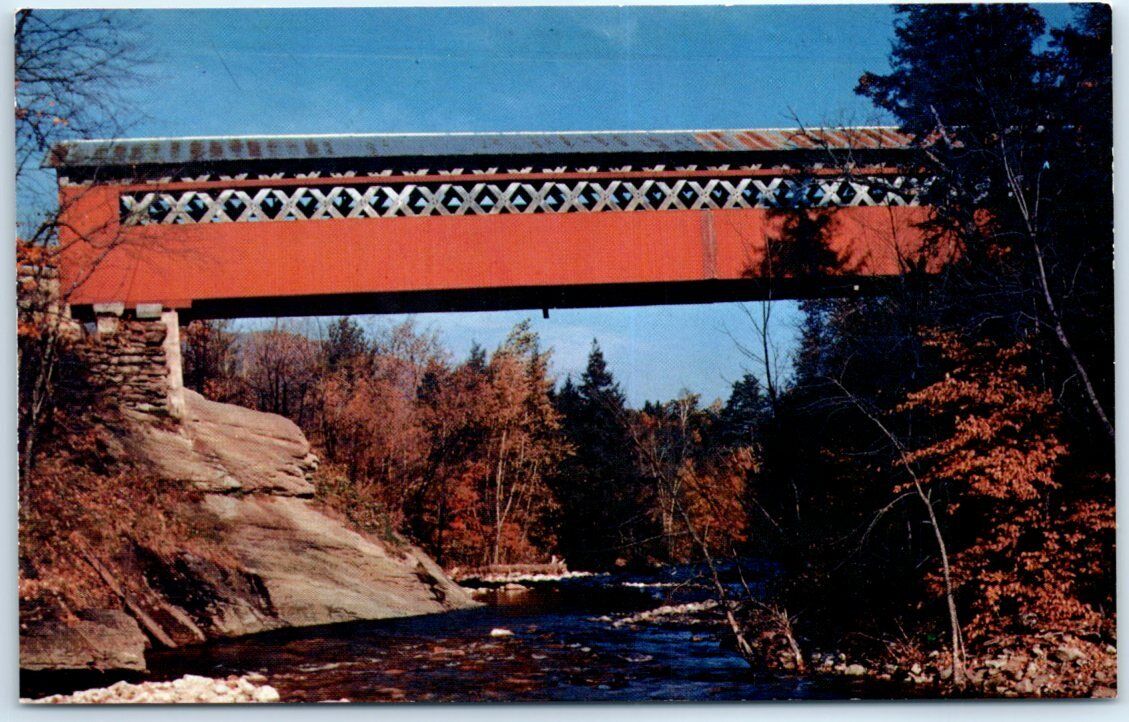 Postcard - Old Covered Chiselville Bridge, East Arlington, Vermont, USA