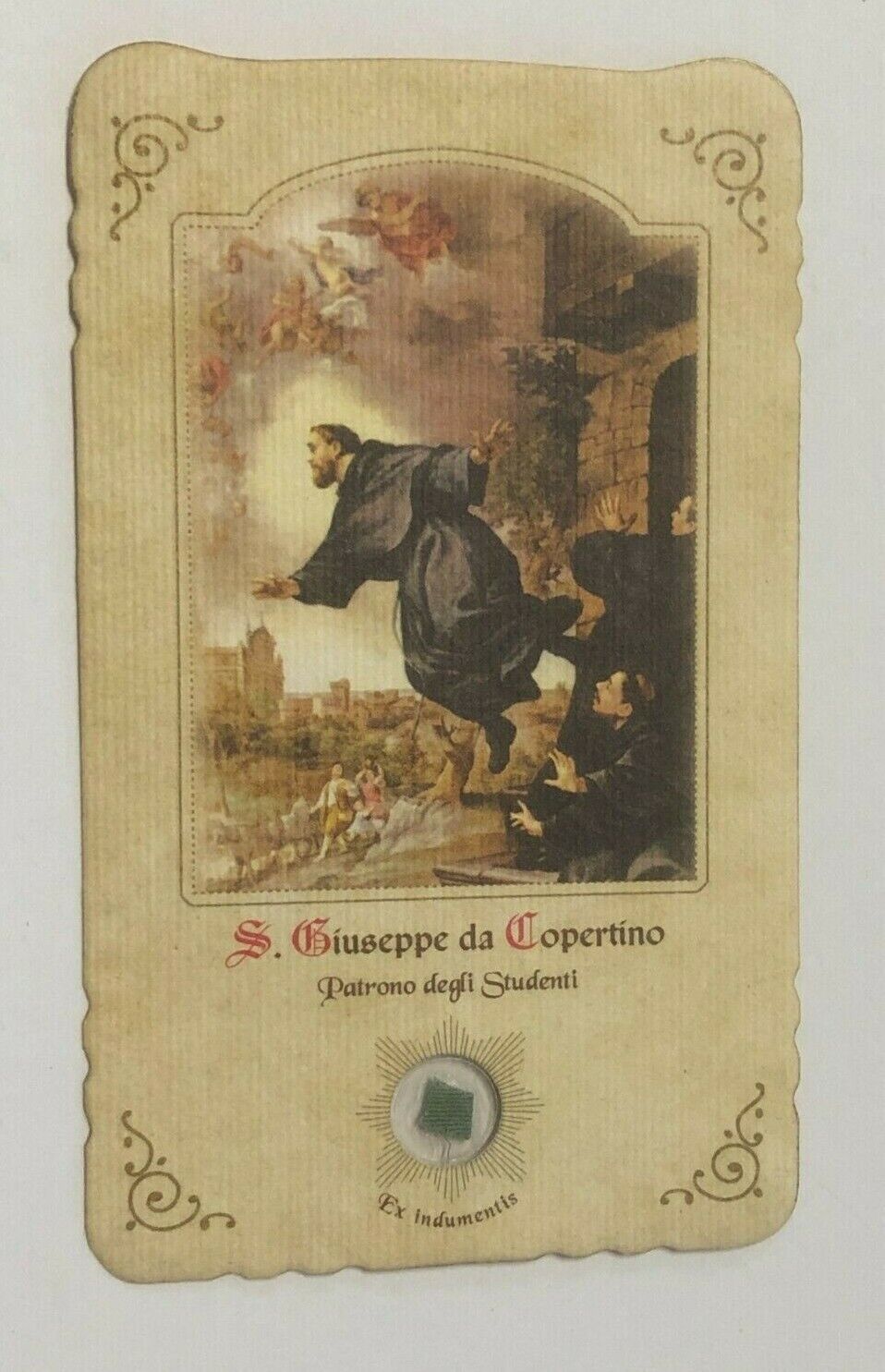 Saint Joseph of Cupertino/S. Giuseppe da Copertino Relic in Italian 