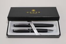 2 in 1 CROSS CALAIS BALLPOINT PEN AT0112-3 BLACK MATTE WITH GIFT BOX picture
