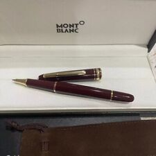 Mǒńtblanc Gold Finish Meisterstuck Classique Luxury Red Rollerball Pen 163 - NEW picture