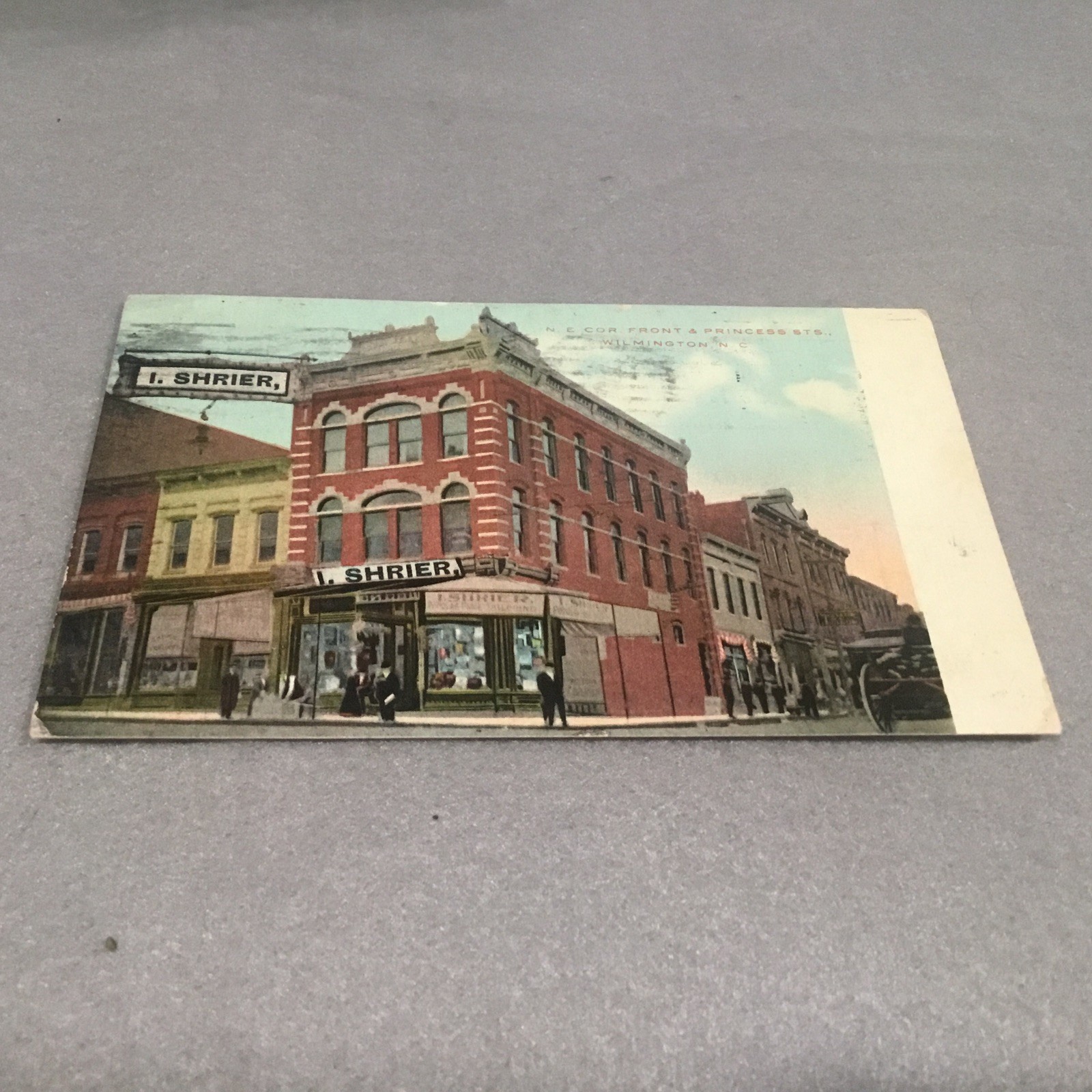 1910 NE Cor. Front & Princess Streets Wilmington NC Postcard I. Shrier Store