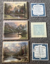 Thomas Kinkade 3 Vintage Collector Plate Bradford Exchange Authentic Collection picture
