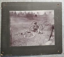 Field Repairing Bicycles, N. Windham, ME, 1902, Card Photo picture