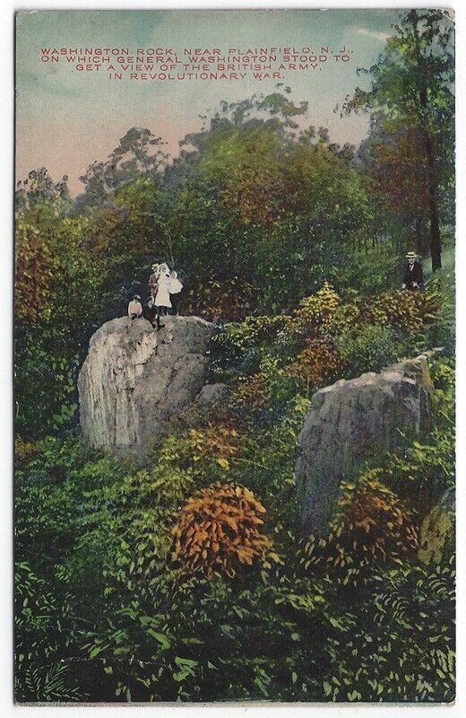 Plainfield, New Jersey, Vintage Postcard View of Washington Rock