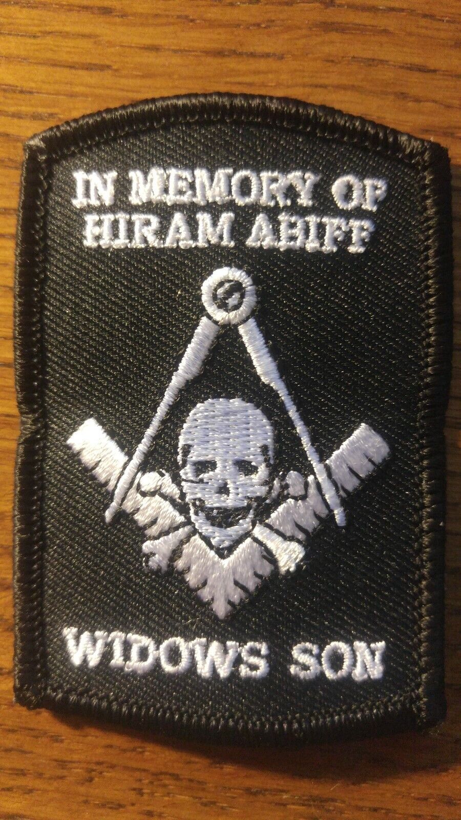 Memory of Hiram Abiff Widows Son Masonic Masons patch