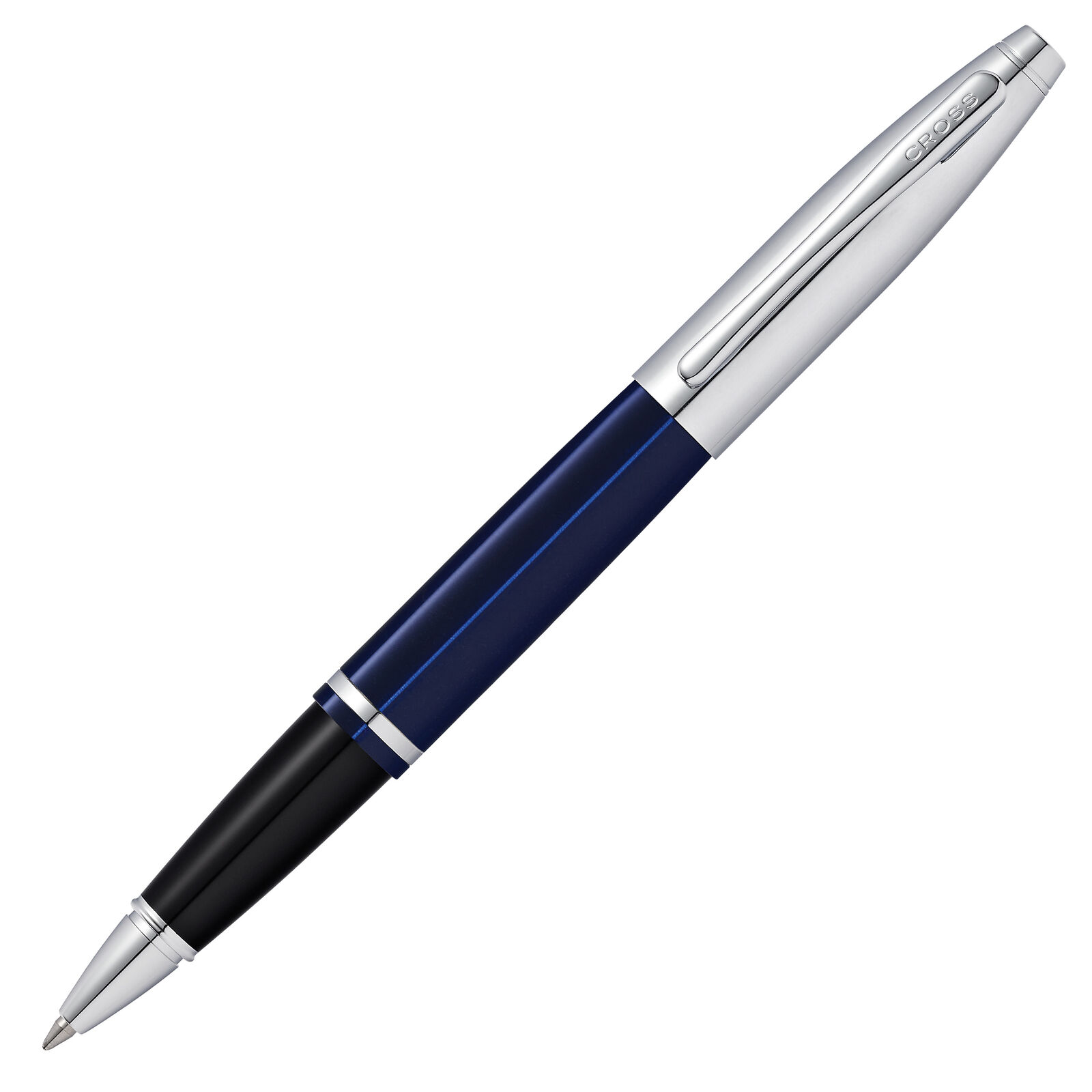 Cross Calais Chrome Blue Lacquer Selectip Rollerball Pen- NEW AT0115-3
