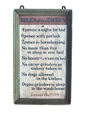 Lemuel Coxs Inn Rules of the Tavern Colonial Reproduction Series Tavern Sign picture