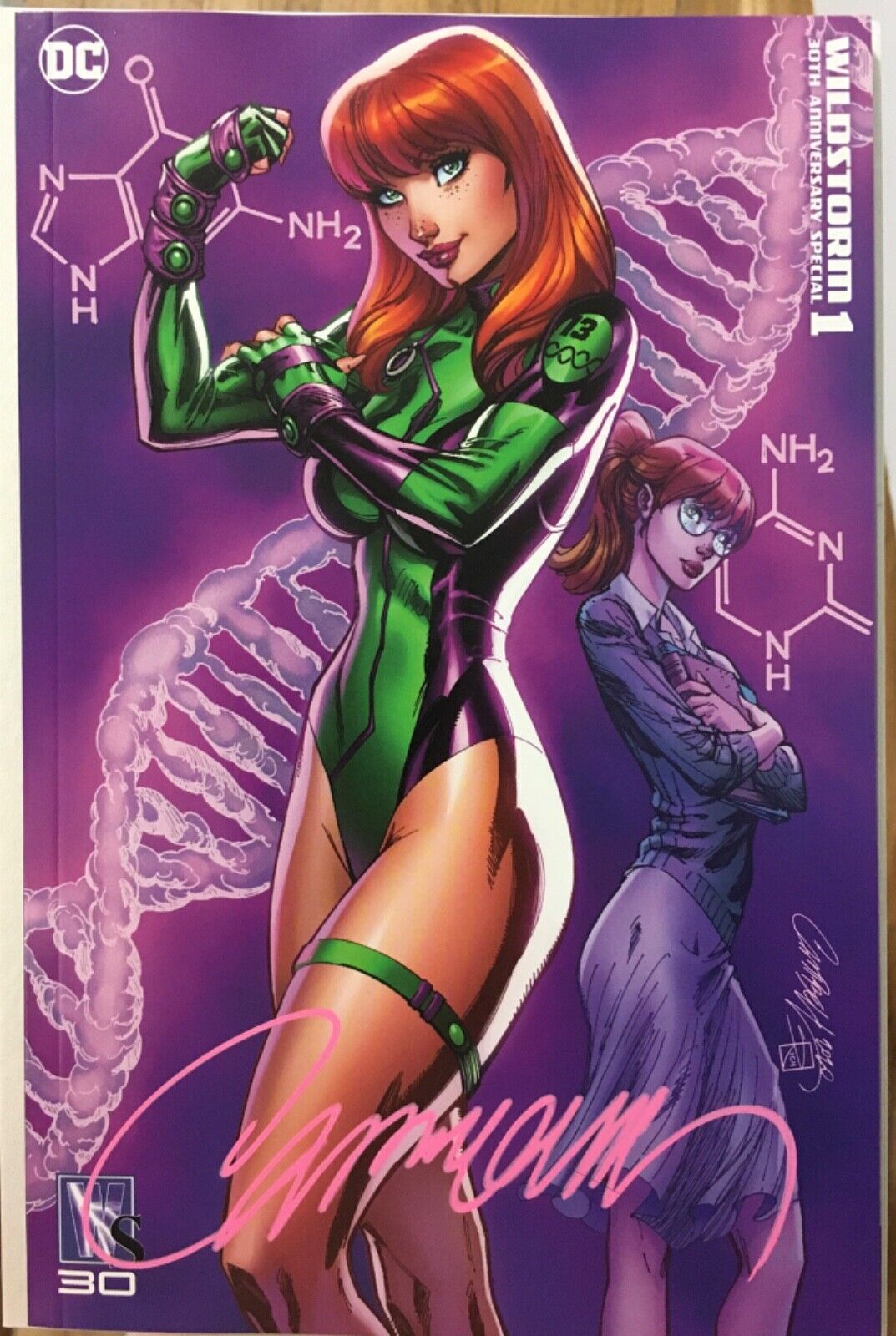 WILDSTORM #1 30TH ANNIVERSARY SPECIAL J Scott Campbell Signed COA Low Number NM+