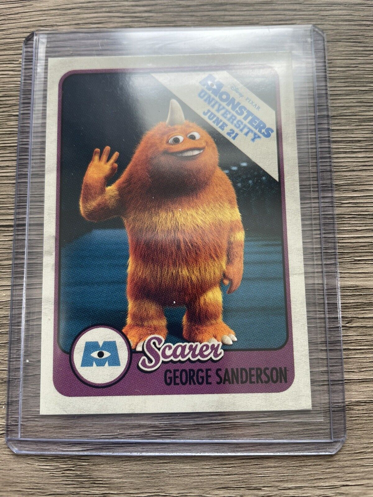 George Sanderson Monsters University Scare Card Projectionist Pixar Disney Mint