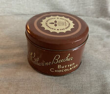 vtg katherine beecher butter chocolates  pennsylvania Dutch tin metal container picture