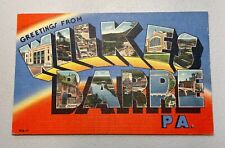 Greetings from Wilkes Barre Pennsylvania LARGE LETTER linen postcard  picture