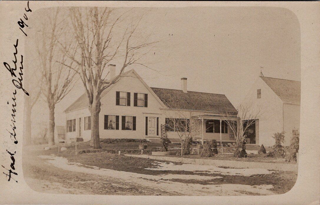 1908, Residence in TOPSHAM, Maine Real Photo Postcard