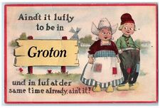 Groton South Dakota Postcard Aind't It Lufly To Be In Couple 1913 Vintage Posted picture