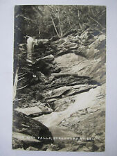 OLD CITY WATER FALLS REAL PHOTO POSTCARD STRAFFORD VT VERMONT 1945 RPPC picture