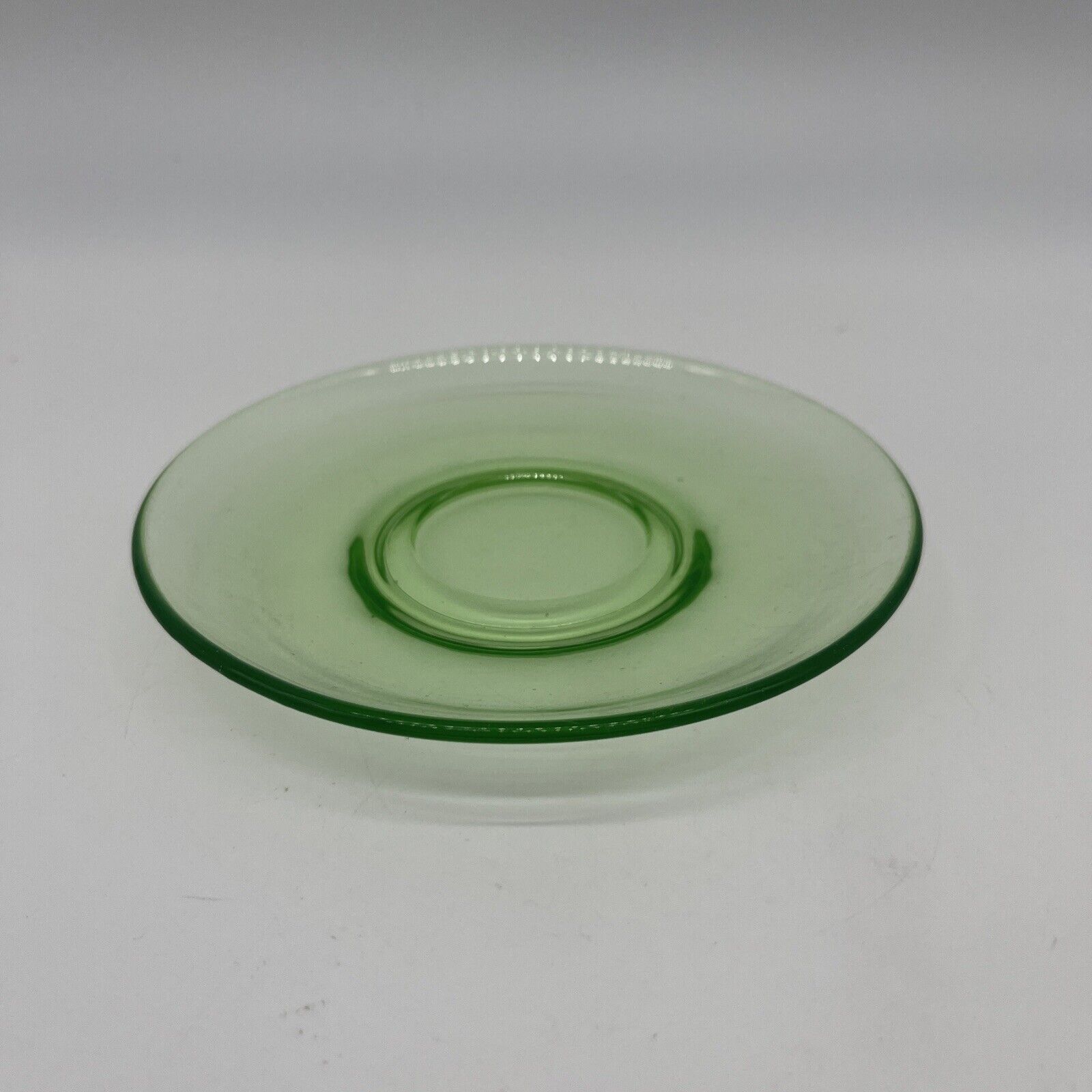 Cambridge Glass Saucer Green Uranium Vintage
