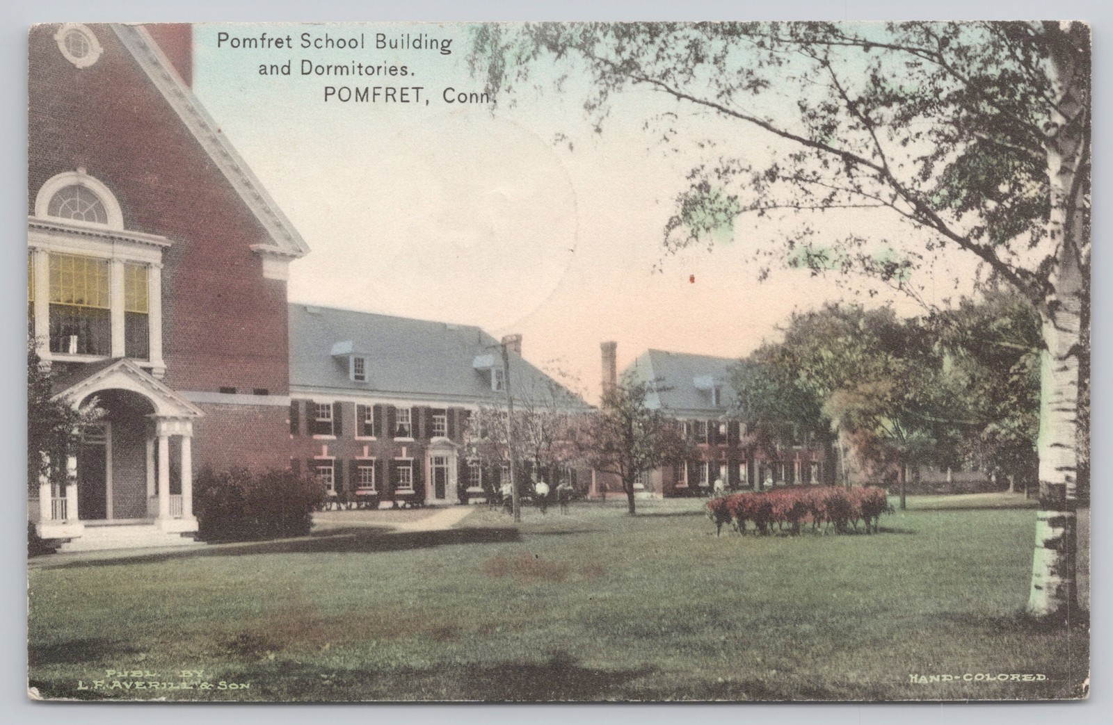 Pomfret School Building and Dormitories Pomfret Connecticut 1910 Postcard