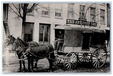 Williamsville NY, Horse Wagon Amhurst Bee Newspaper Buffalo RPPC Photo Postcard picture