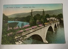 Albertype Hand Colored Bridge Of Flowers Shelburne Falls MA PC Unposted D625 picture