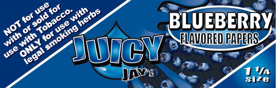Juicy Jay's Blueberry 1 1/4 Rolling Papers Free USA Shipping