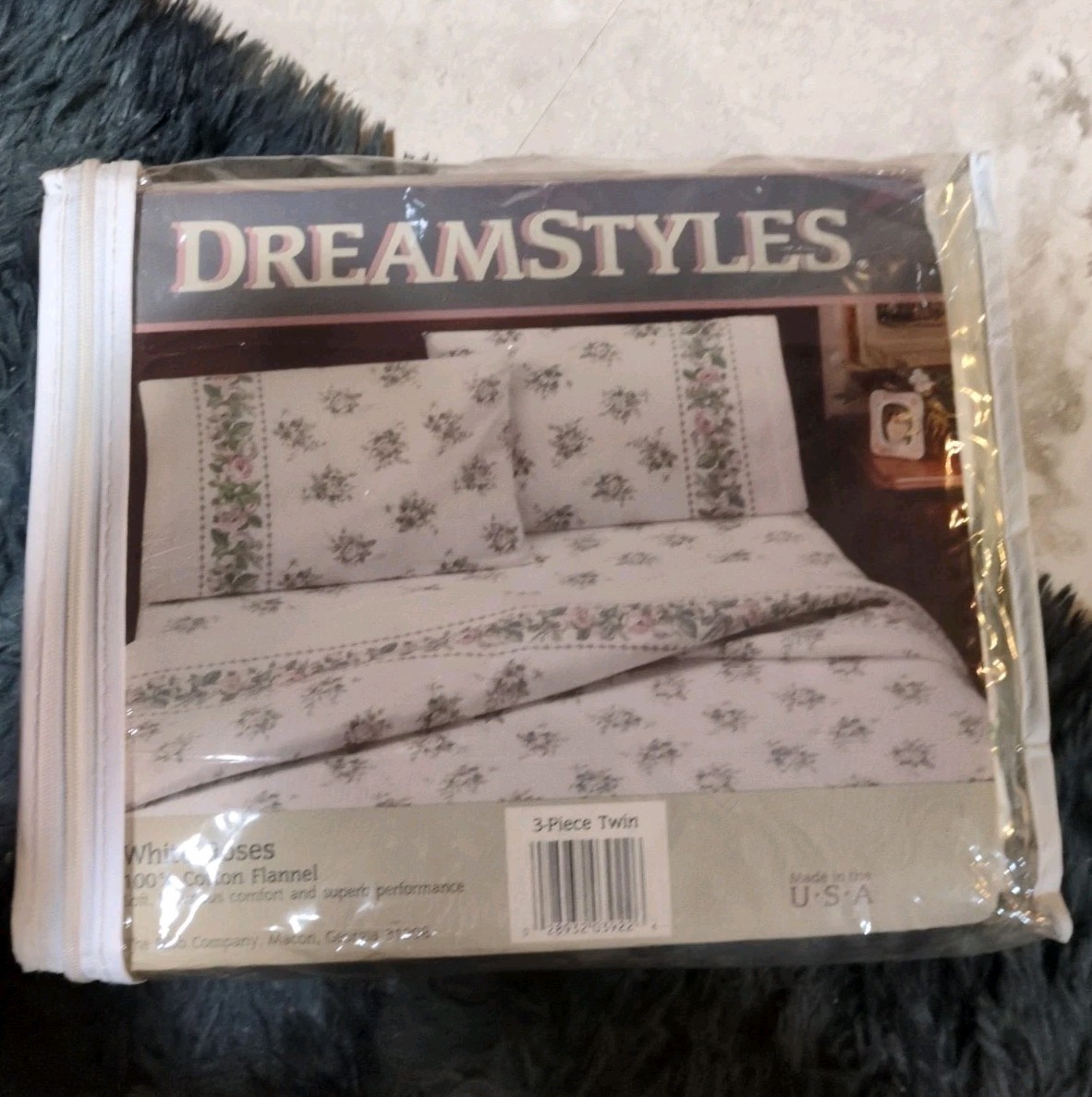 NOS 1980s Dreamstyles Floral Twin Flannel Sheet Set Made USA NOS NOS 1980s Dreamstyles Floral Twin Flannel Sheet Set Made USA NOS